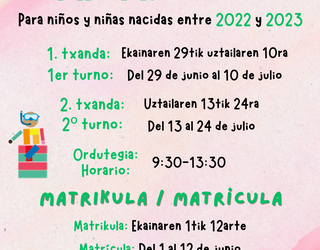 Amurrioko Ludotekak 2026ko Udalekuetan izena emateko epea ireki du