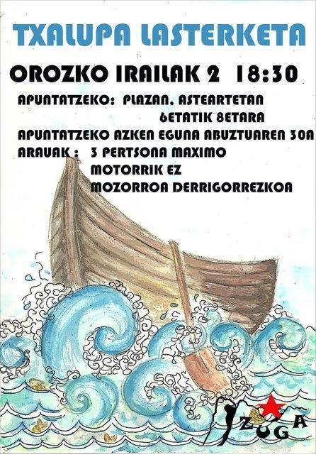Zubiaurreko gazte asanbladak txalupa lasterketa antolatu du