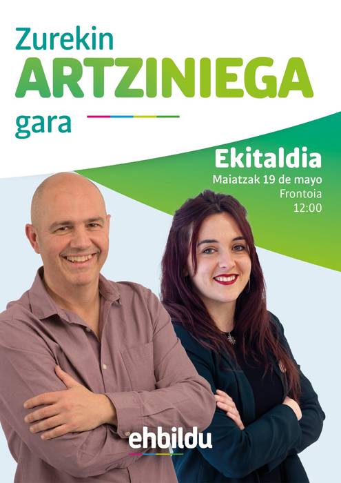 Zurekin Artziniega gara. EH Bilduko hauteskunde ekitaldia
