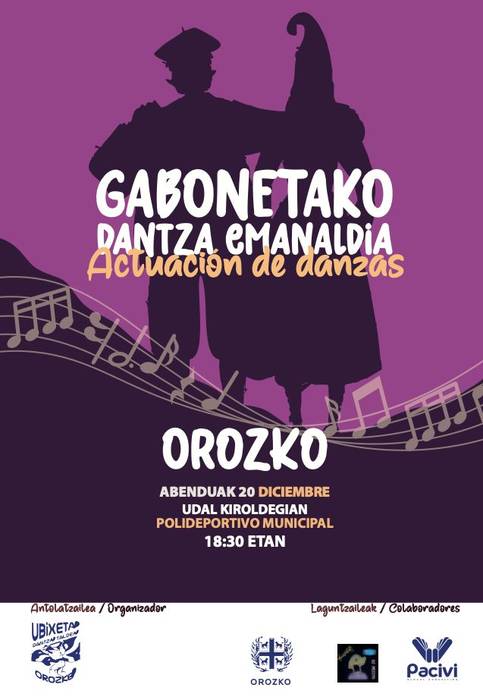 Gabonetako dantza emanaldia