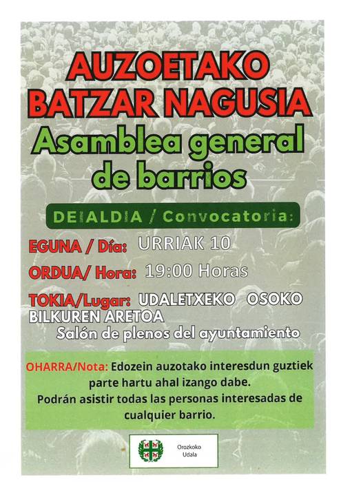 Auzoetako batzar nagusia