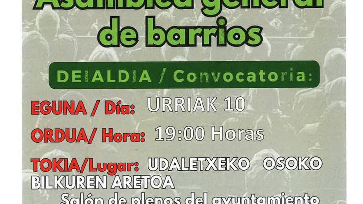 Auzoetako batzar nagusia