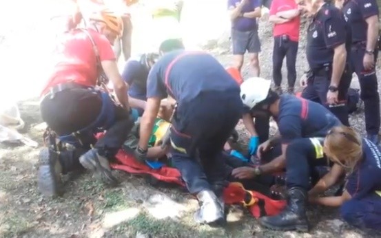 Mendizale bat eraman dute Gurutzetako ospitalera helikopteroz
