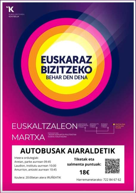 Euskaltzaleon martxara joateko autobusa