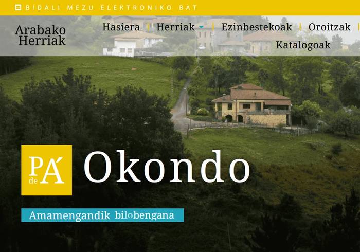 Okondo ere sartu dute 'Arabako Herriak' turismoa sustatzeko webgunean