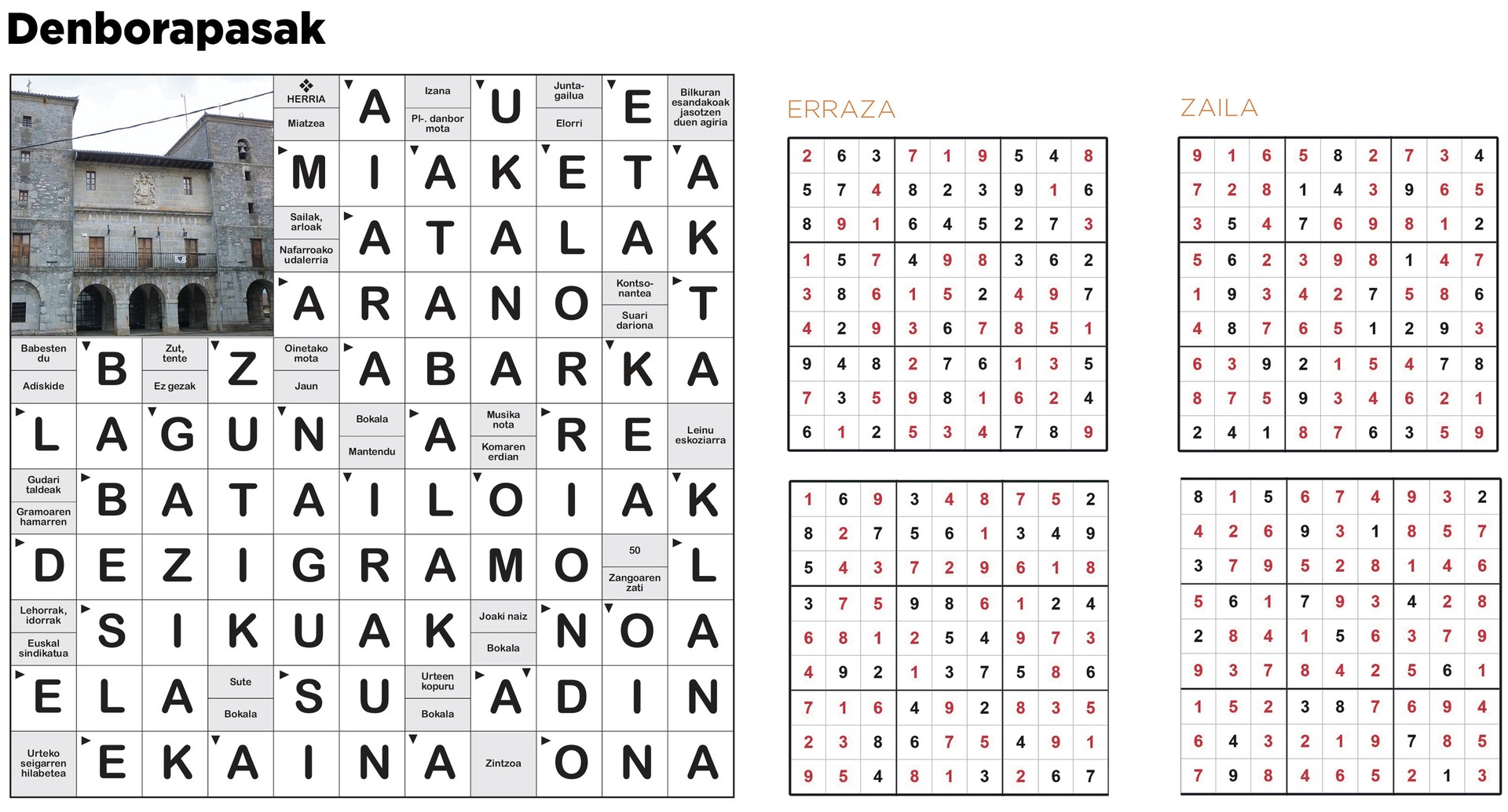 Aiaraldea Hemen hamabostekariaren 109. zenbakiko DENBORAPASEN EMAITZAK