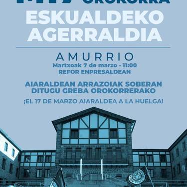 Martxoaren 17ko greba orokorra iragartzeko agerraldia