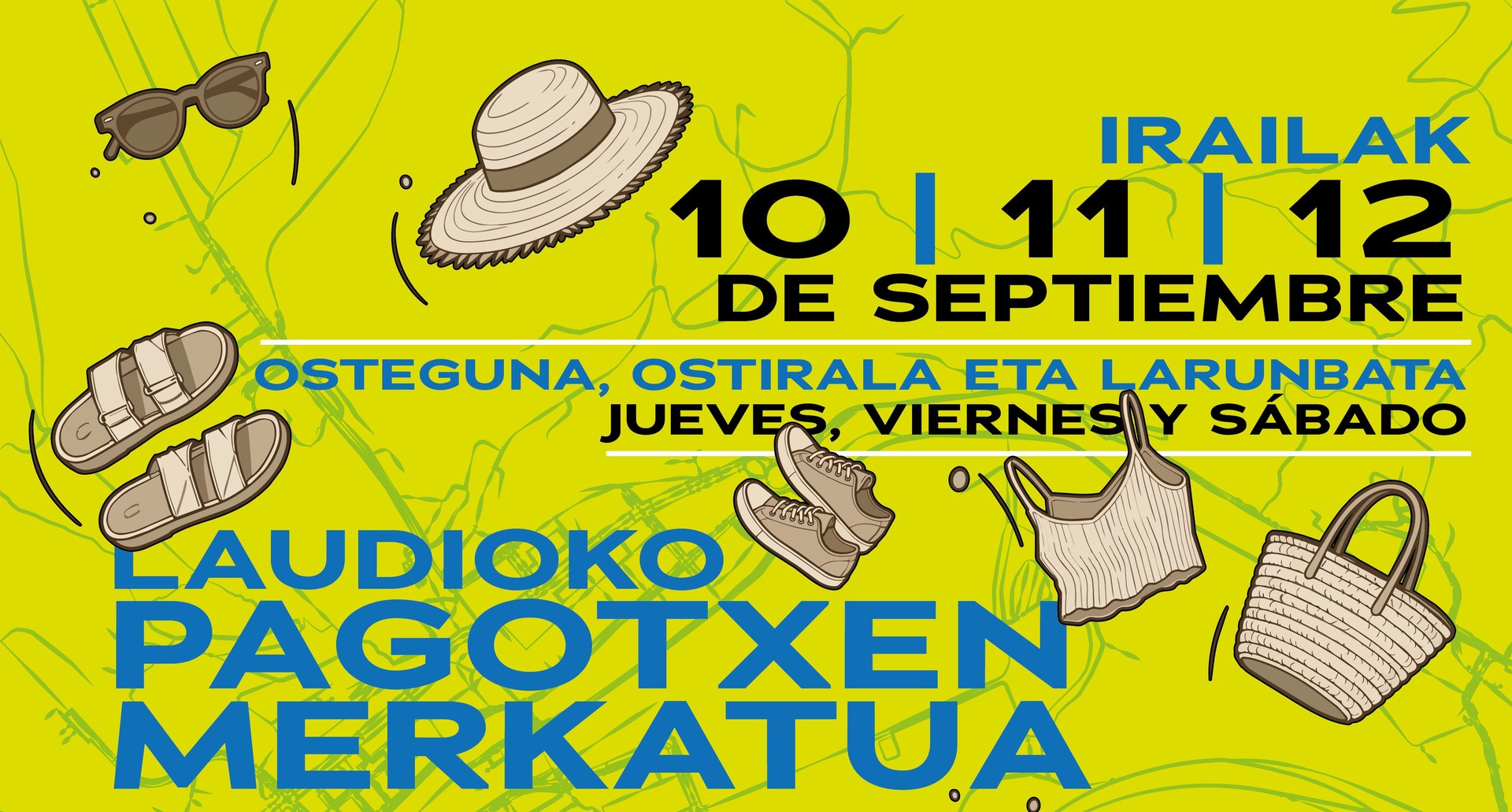 Laudioko pagotxen merkatua udako edizioarekin itzuliko da irailarean 10ean, 11n eta 12an