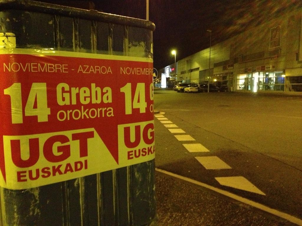 Azaroaren 14ko greba orokorrak jarraipen eskasa izan du eskualdean