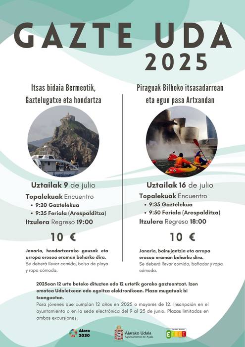 Gazte Uda programako txangoetan izena emateko azken eguna