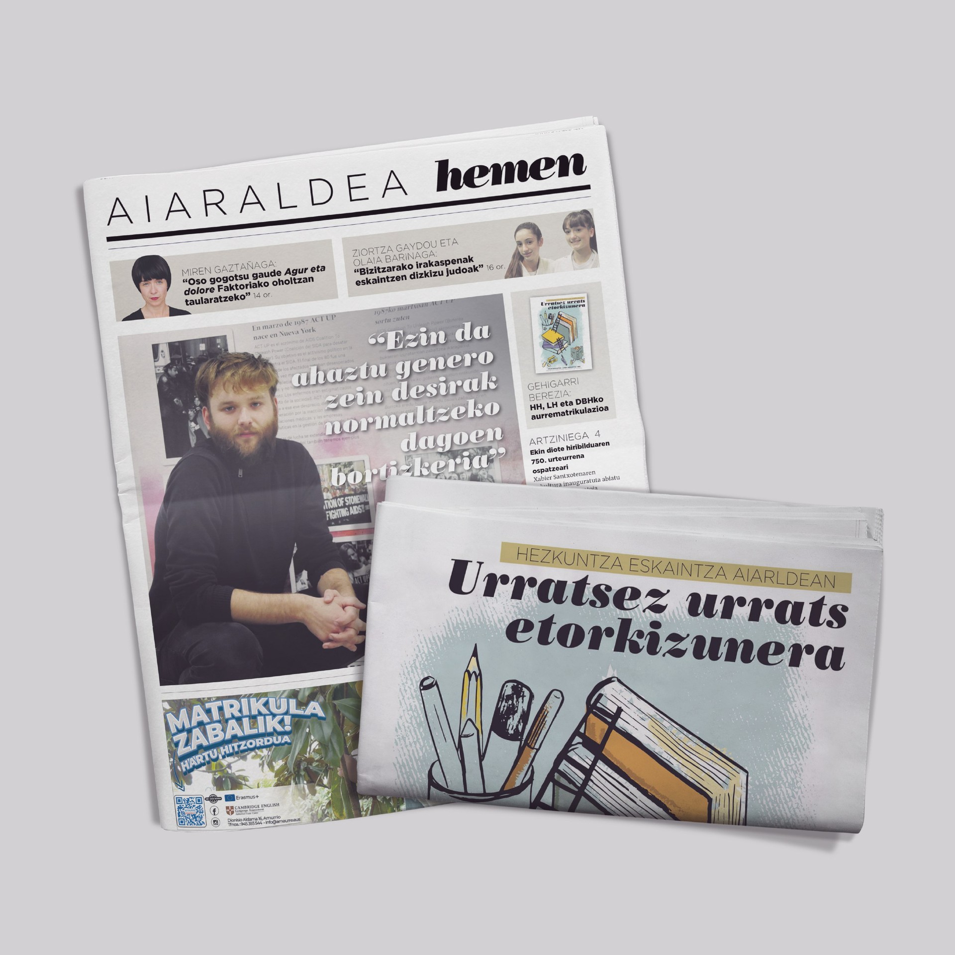 Hezkuntza gehigarri bereziarekin, kalean da Aiaraldea Hemen hamabostekariaren 2022ko lehenengo zenbakia