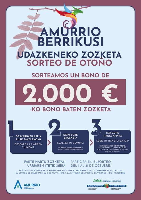 Amurrio Berrikusik 2025eko udazkeneko kanpaina berriak abiarazten ditu tokiko merkataritza sustatzeko eta herritarren iritzia entzuteko