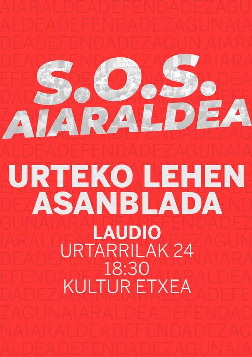 SOS Aiaraldea: Urteko lehen asanblada