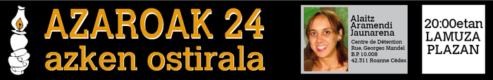 Azken ostirala: Euskal presoen aldeko elkarretaratzea