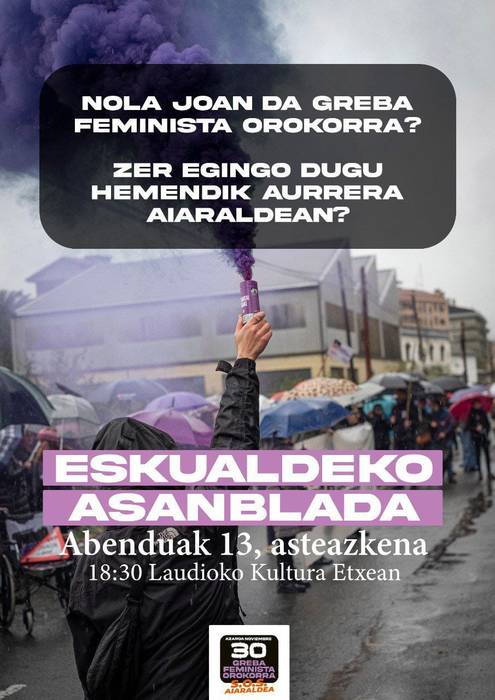 Greba Feminista Orokorra baloratzeko eskualdeko asanblada