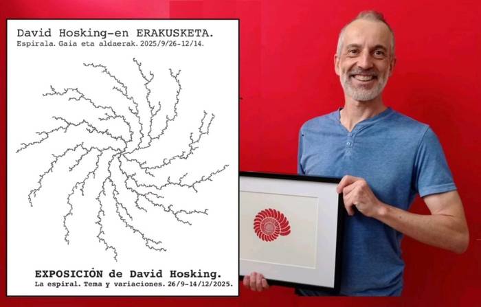 Bisita gidatua David Hoskingen erakusketatik