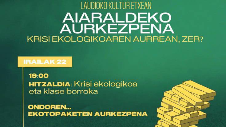 Krisi ekologikoaren aurrean, zer?