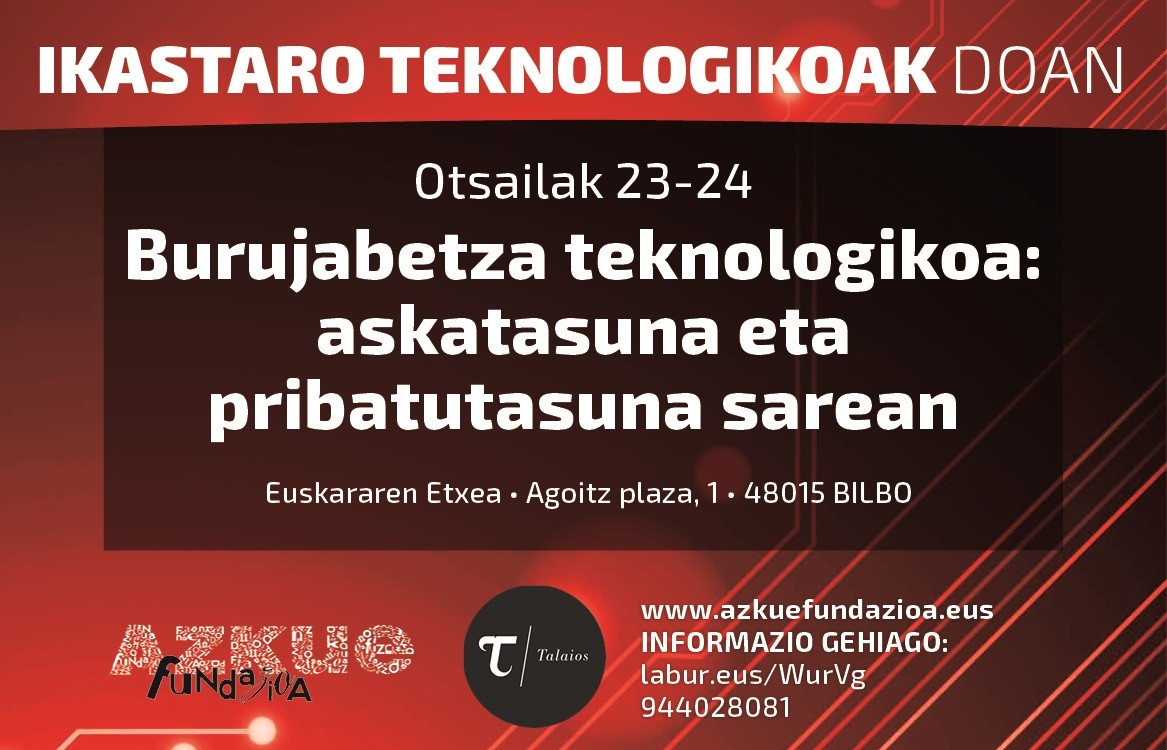Teknologiarekin lotutako ikastaroak antolatu ditugu Talaios kooperatibarekin elkarlanean 