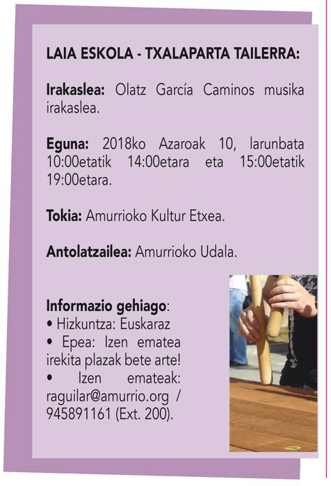 Txalaparta ikastaroa