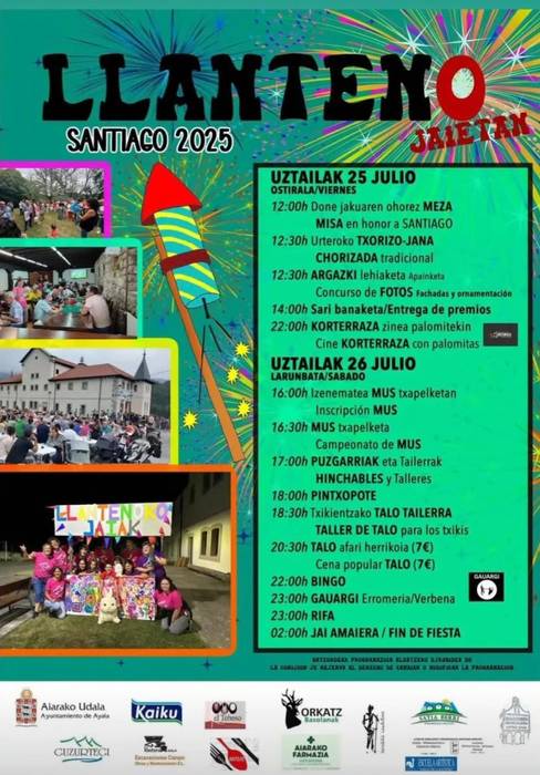 Llantenoko jaiak: Ostirala