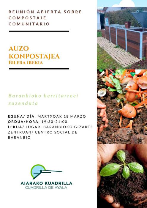 Auzo konpostajea egiten ikasteko saioa