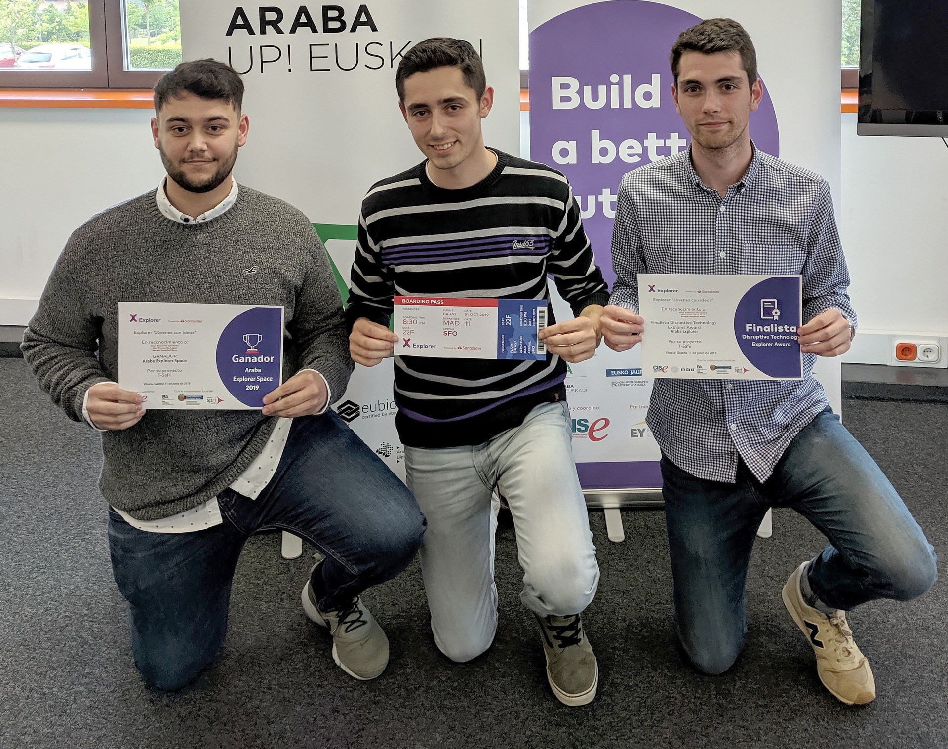 Laudioko 3 gaztek irabazi dute Explorer Araba programaren saria