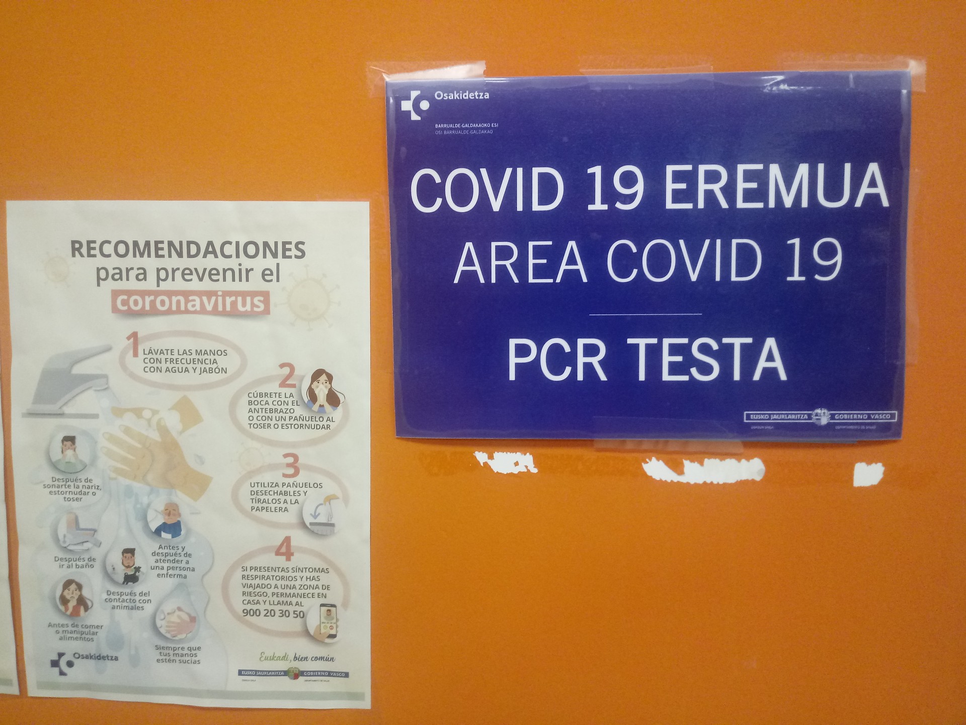 COVID-19 birusaren 5 kasu diagnostikatu ditu Osakidetzak asteburuan, 2 Arrankudiaga-Zollon