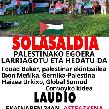 Palestinako egoerari buruzko solasaldia