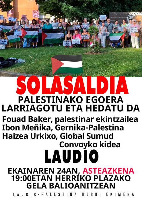 Palestinako egoerari buruzko solasaldia