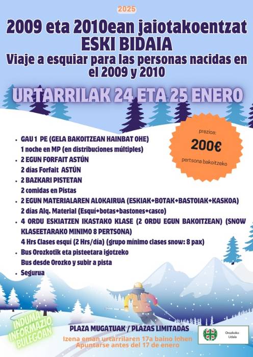 Eski bidaia 2009 eta 2010ean jaiotakoentzat