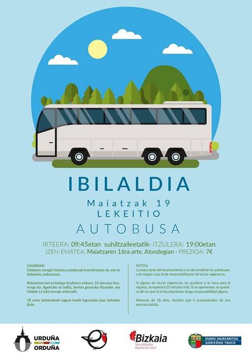 Ibilaldia Lekeition, autobusa