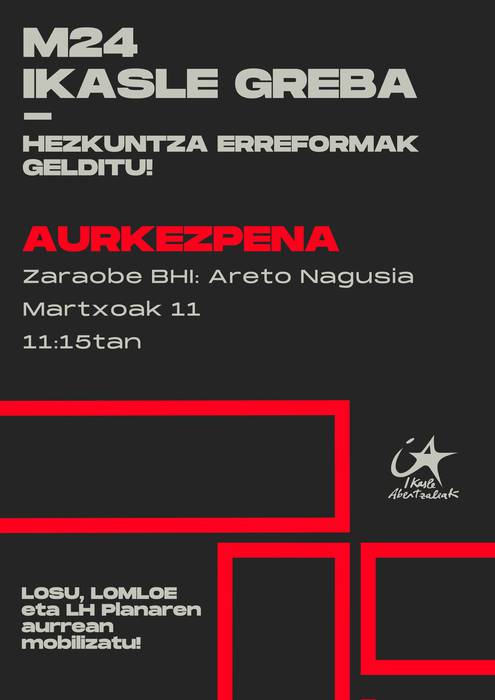 Hezkuntza erreformak gelditu!