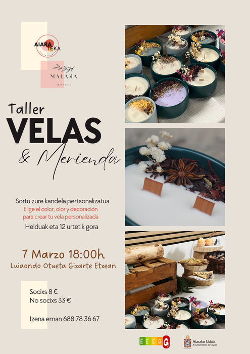 Kandelak egiteko tailerra eta askaria