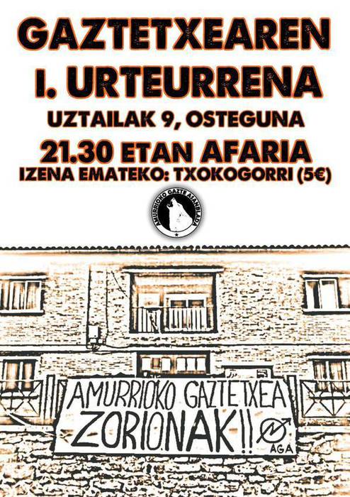 Gaztetxearen I. urteurren afaria