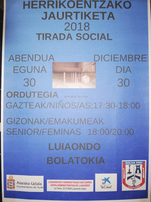 Bolo tirada 