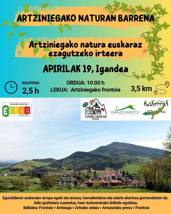 Artziniegako natura euskaraz ezagutzeko irteera