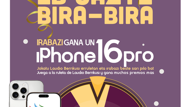 16 eta 30 urte bitartean badituzu, Laudio Berrikusiren LB GAZTE BIRA-BIRA kanpaina berrian parte har dezakezu