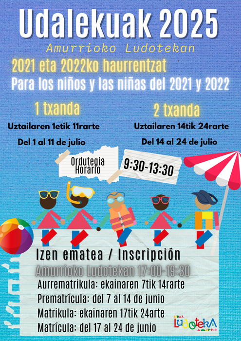 Aurtengo Udalekuetan aurrematrikula egiteko epea zabalik dago bihartik aurrera