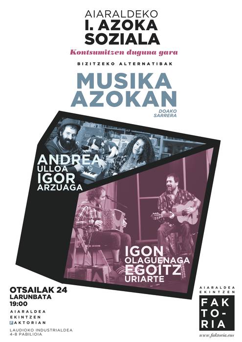 Musika Azokan: Igor Arzuaga eta Andrea Ulloa & Igon Olaguenaga eta Egoitz Uriarte