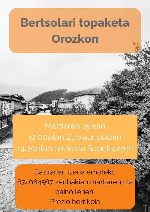 Bertsolari Topaketa Orozkon