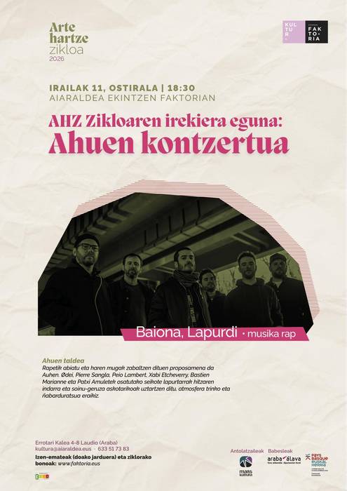 Arte Hartze Zikloa: Ahuen taldearen kontzertua