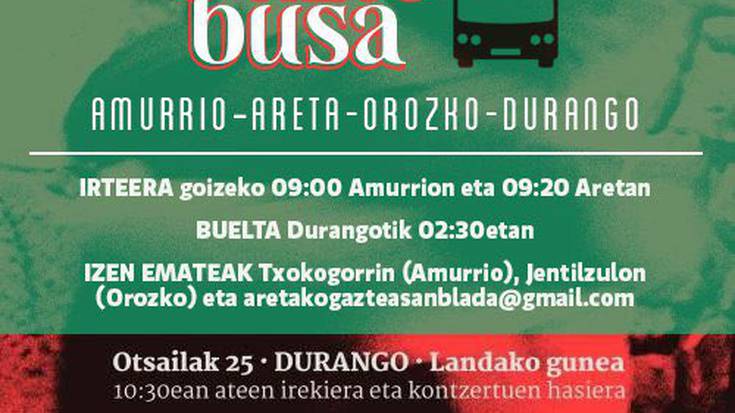 40 Minutu Rockera joateko autobusa