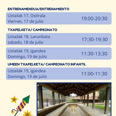 Arakaldoko bolo txapelketako entrenamendua