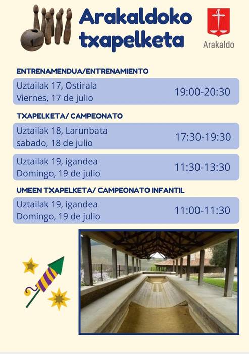 Arakaldoko bolo txapelketako entrenamendua
