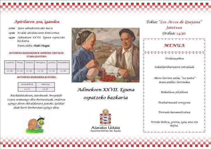 Adinekoen XVII. Eguna ospatzeko bazkaria