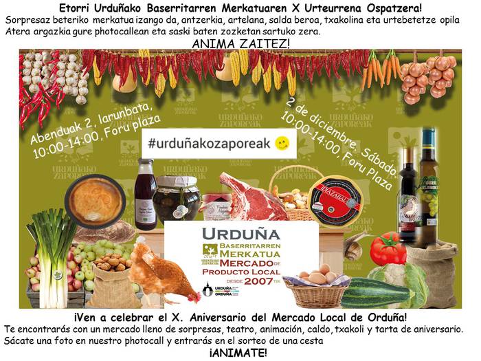 Urduñako baserritarren merkatuaren X. urteurrena