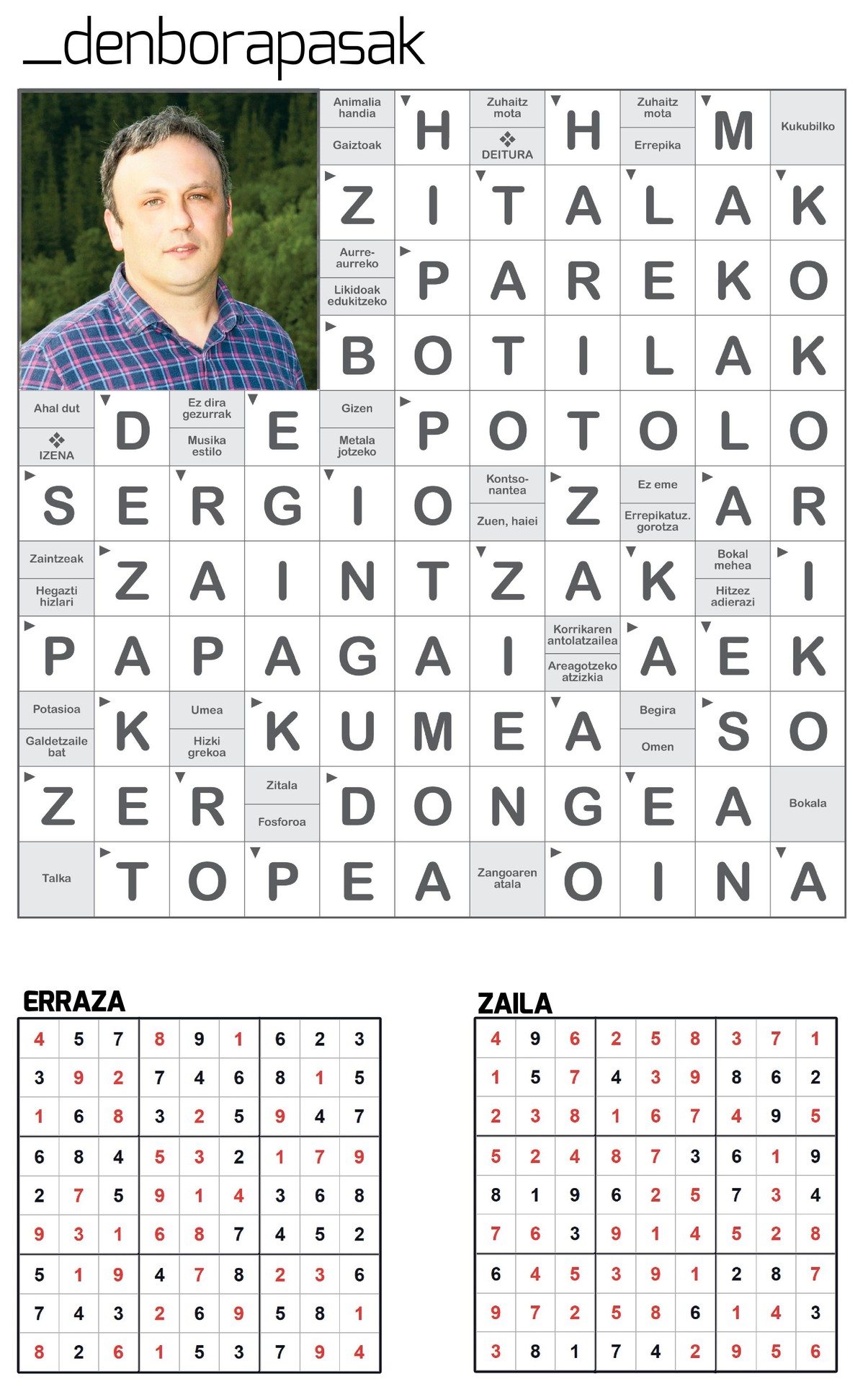 Aiaraldea Egunkariko 59. zenbakiko DENBORAPASEN-EMAITZAK
