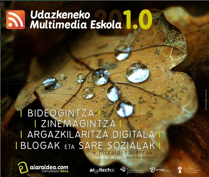 Udazkeneko Multimedia Eskola 201.0, izena emateko epea zabalik