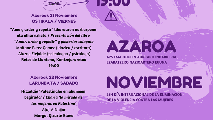 'Amar, arder y repetir' liburuaren aurkezpena eta solasaldia