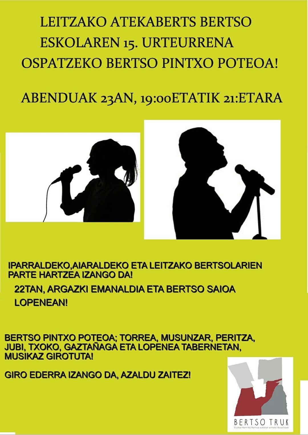 Bertsotruk: lehen topaketa Leitzan